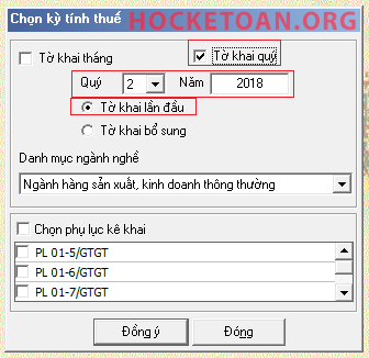 hướng dẫn kê khai thuế GTGT trên phần mềm HTKK